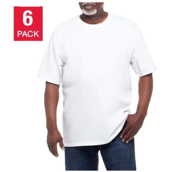 Kirkland Signature Men's Crew Neck Tee, 6-pack - XL = 46-48 - BNWT - Picture 1 of 1